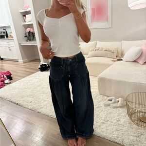 We The Free Dark Blue Flare Jeans